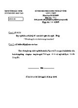 Đề dự bị thi chọn học sinh giỏi cấp tỉnh Bắc Ninh năm học 2008  2009 môn Ngữ văn - Lớp 12 - thpt